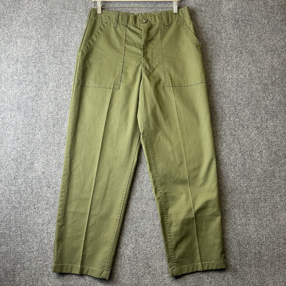Vintage US Military OG-507 Pants Mens 32x29 Green Trousers Fatigue 70s Utility